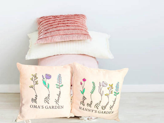 My Little Garden-personalised cushion