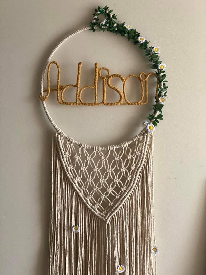 Personalised Macrame hanging