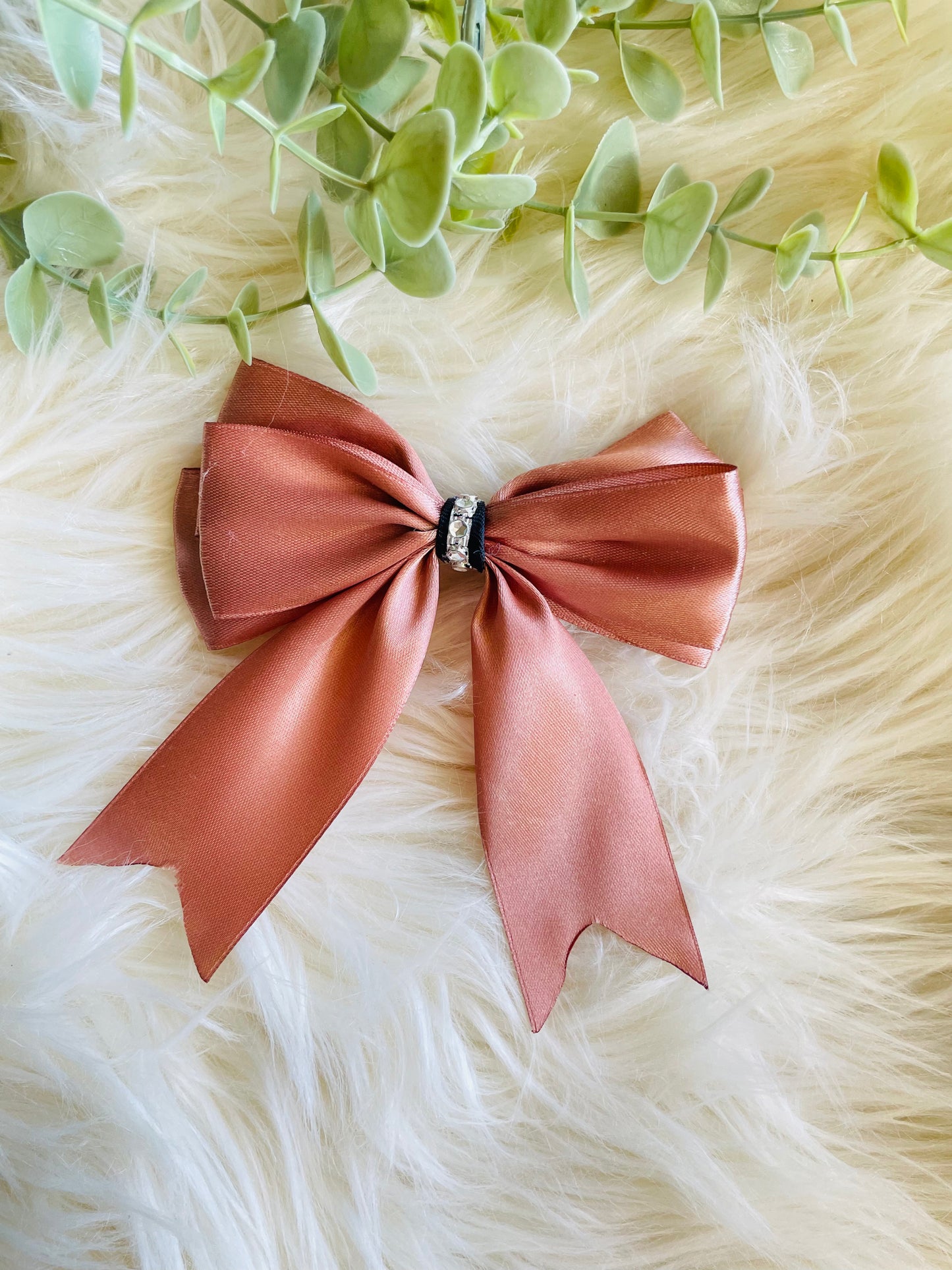 Ribbon hair bows-diamonties