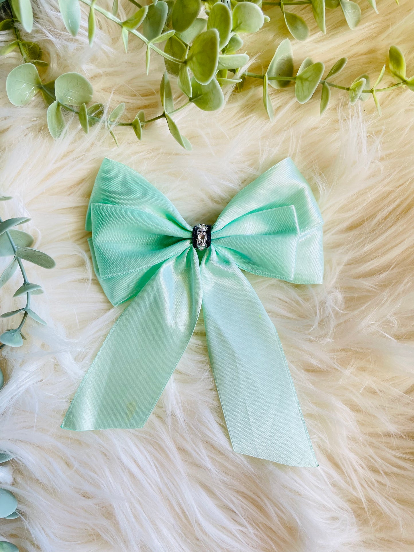 Ribbon hair bows-diamonties