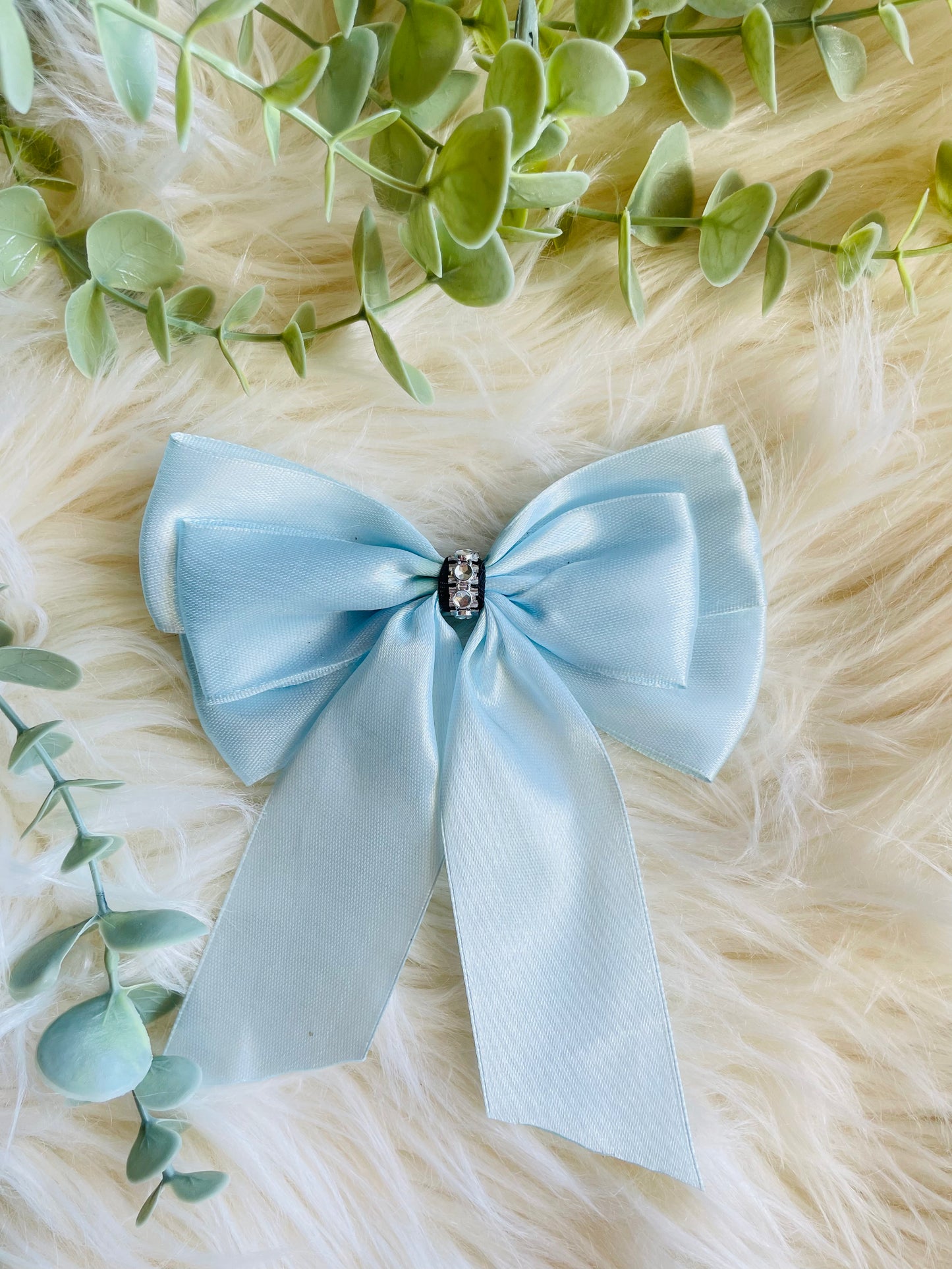 Ribbon hair bows-diamonties